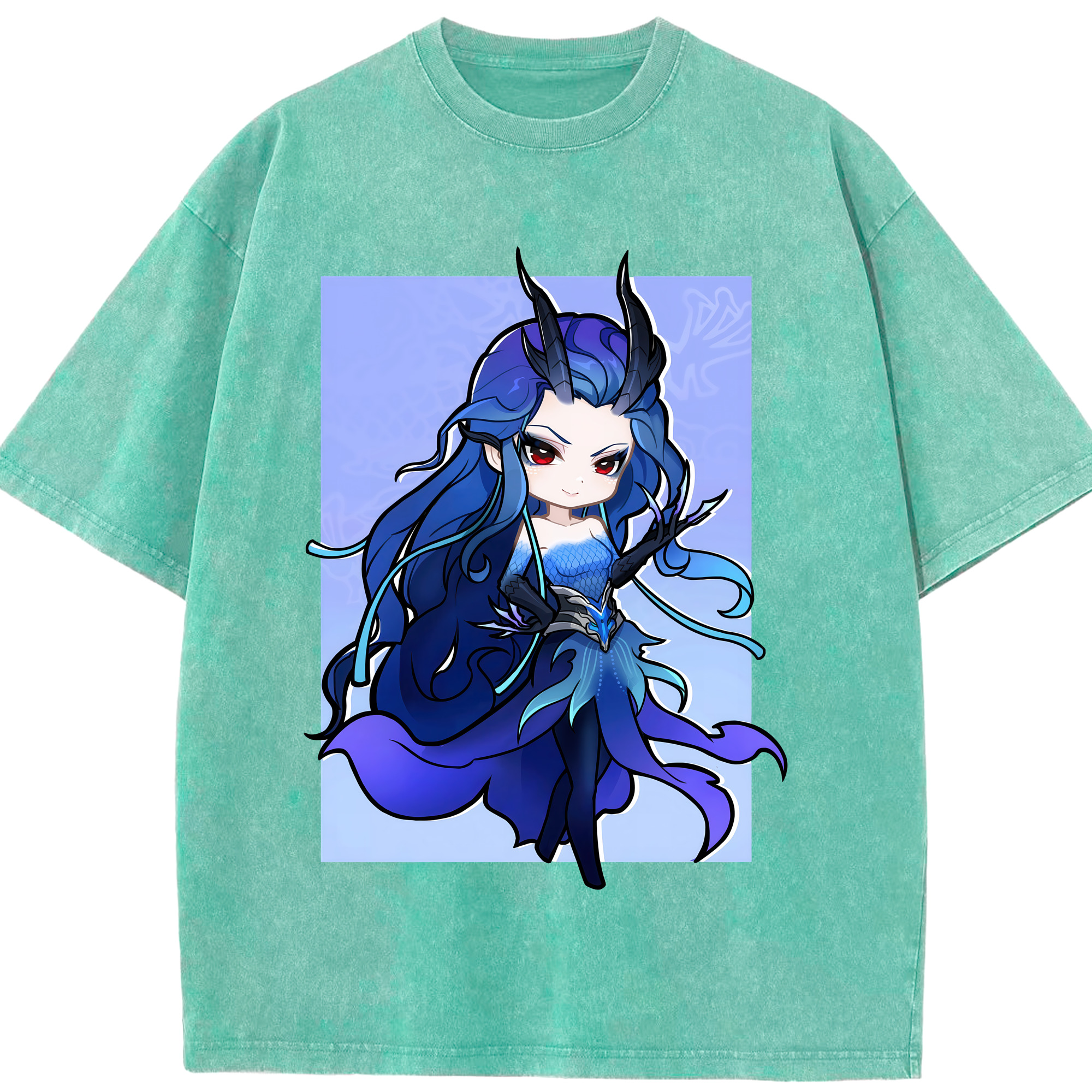 （画像用） Ne Zha 2 ナタ 魔童の大暴れ 綿100% ヴィンテージ風 半袖Tシャツ（フロントプリント）